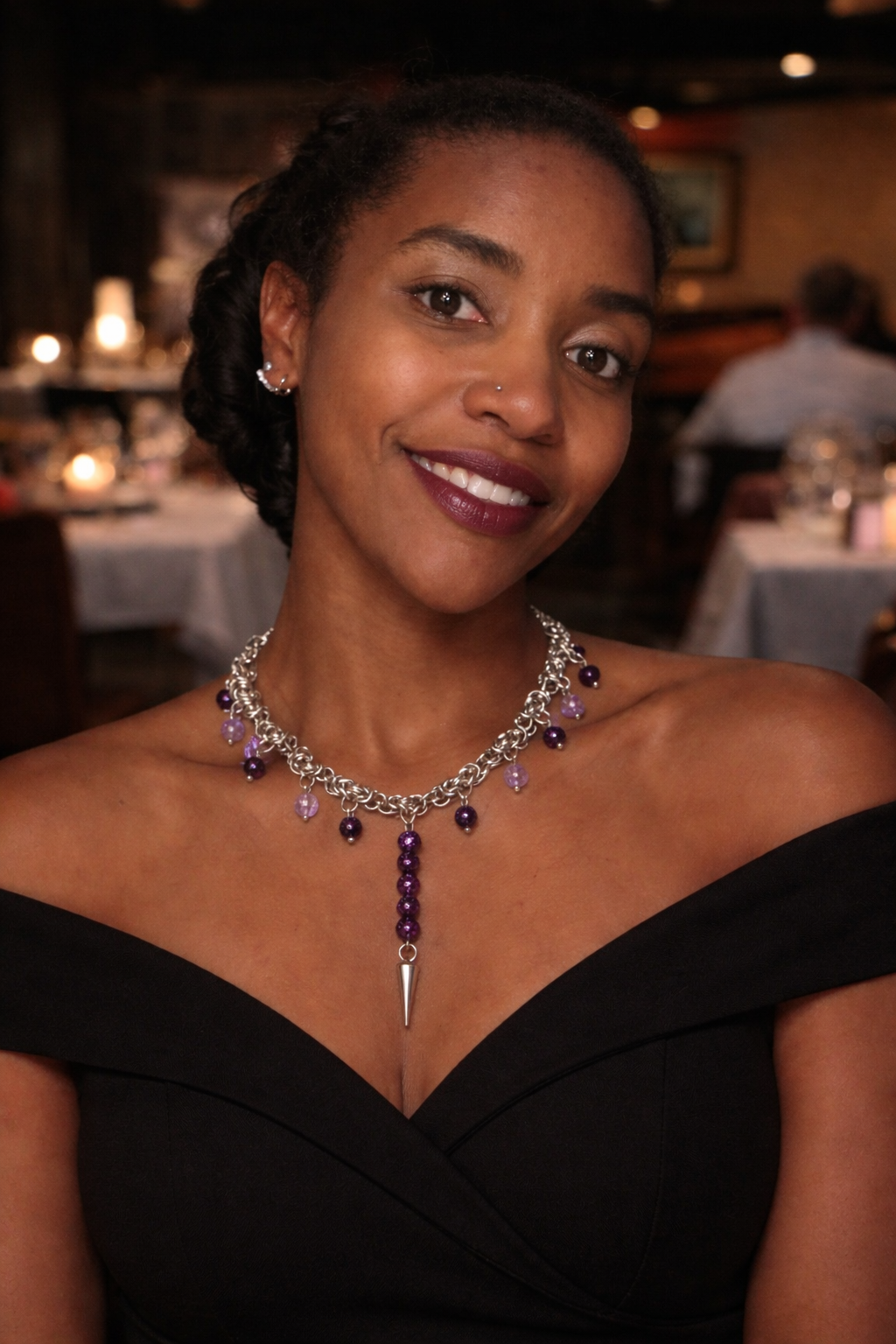 Stainless Purple Rain Necklace*