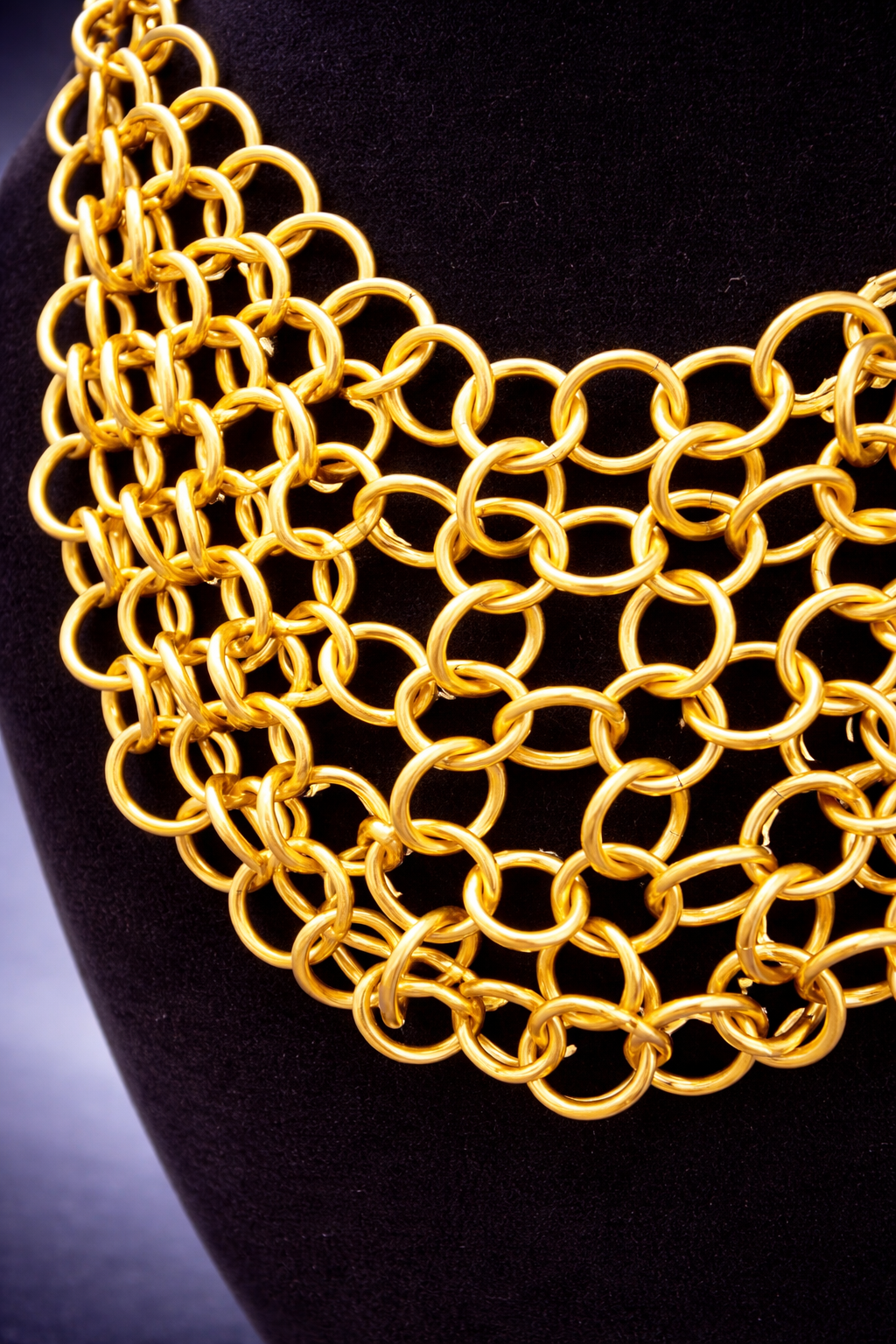 Gold Aluminum Ring Necklace*