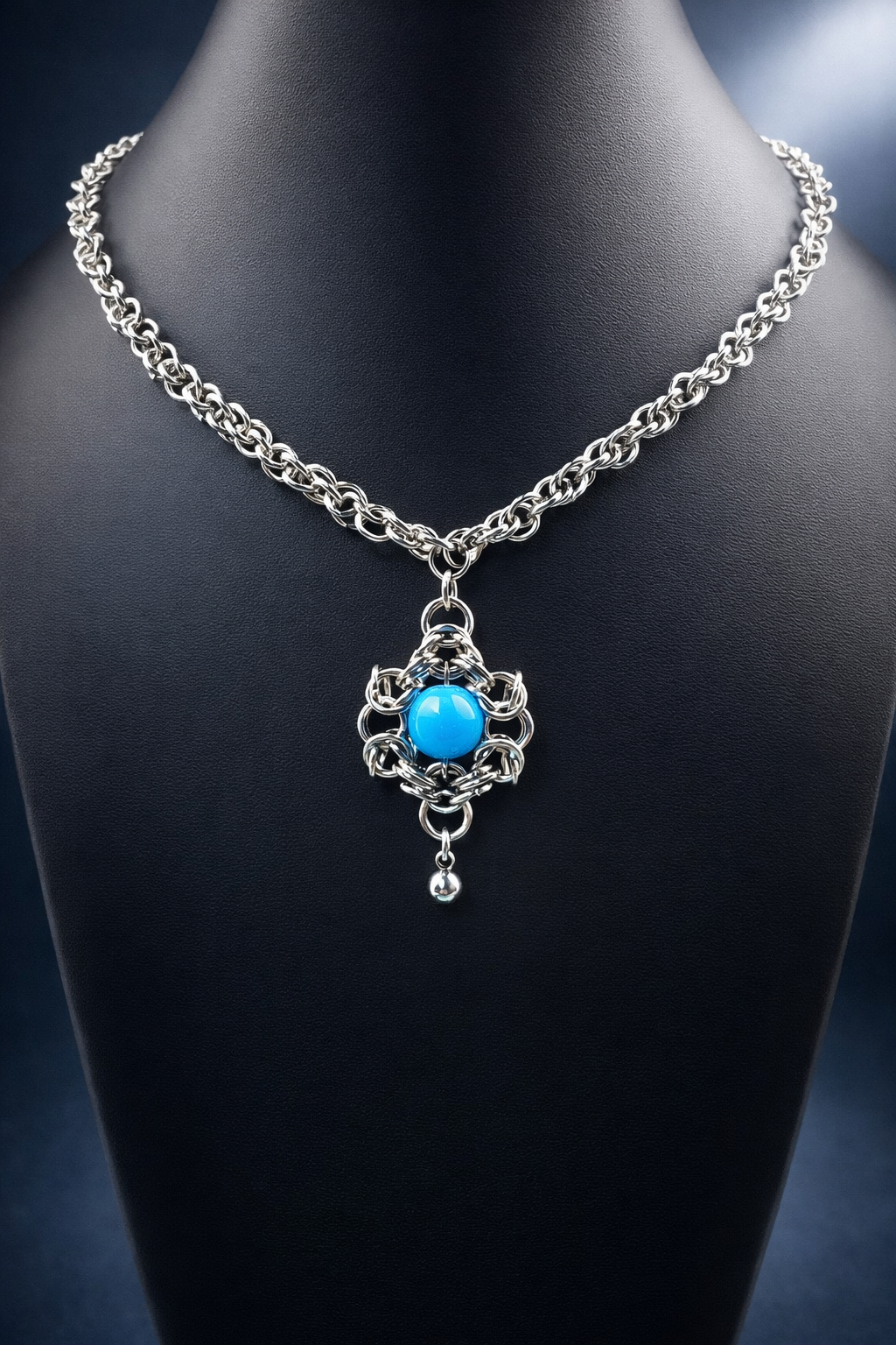 Byzantine Tiffany Blue Eye Necklace*