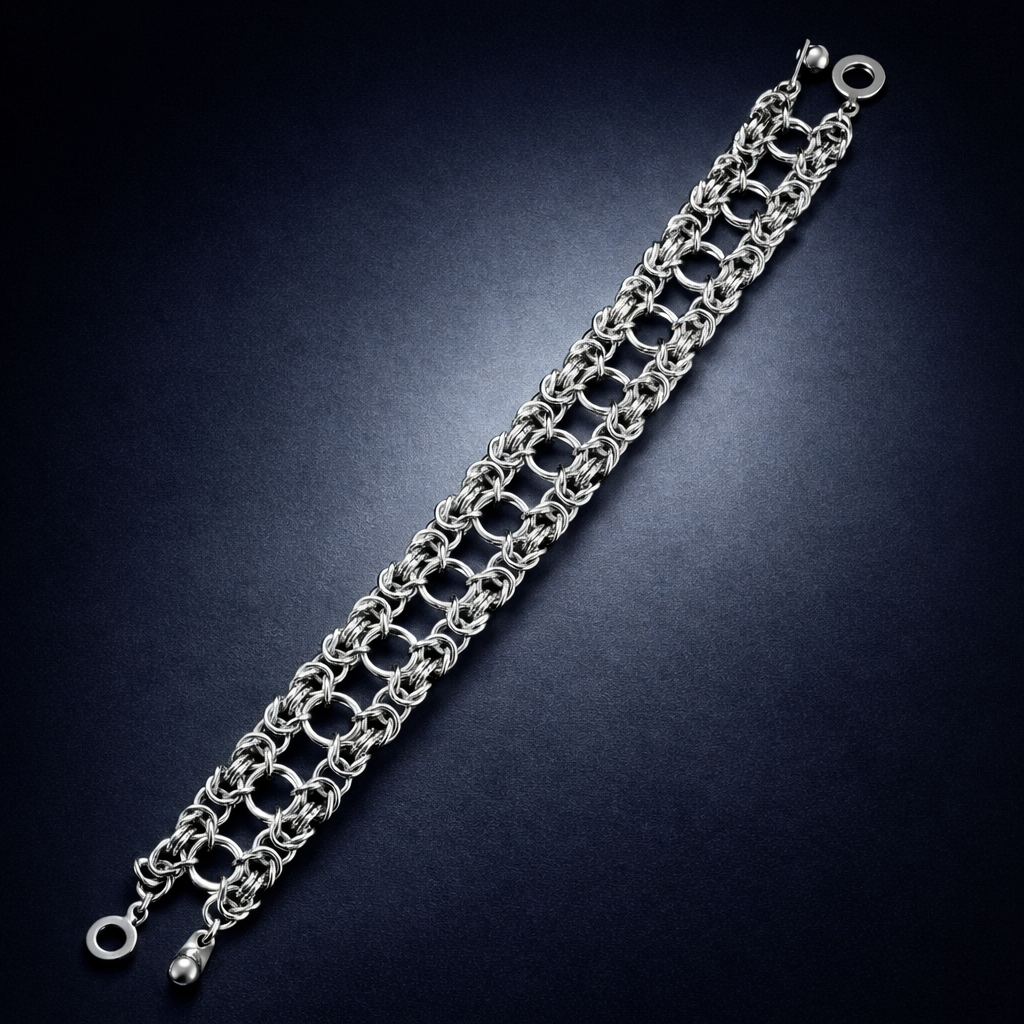 Stainless Byzantine Ladder Bracelet*