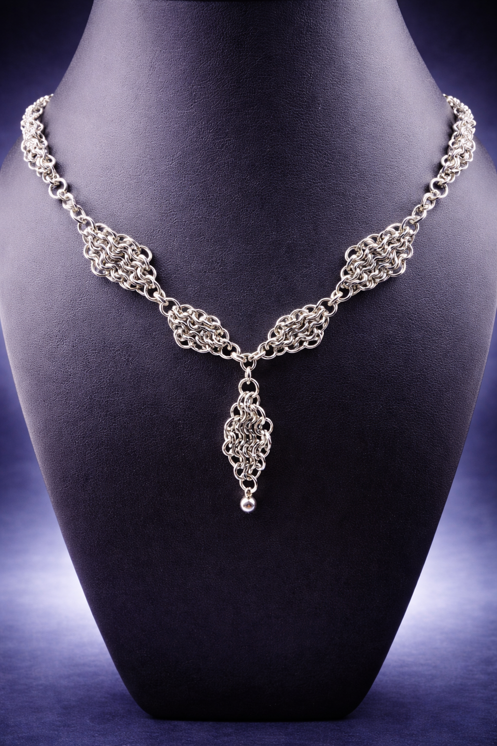 Stainless Diamond Weave Necklace*
