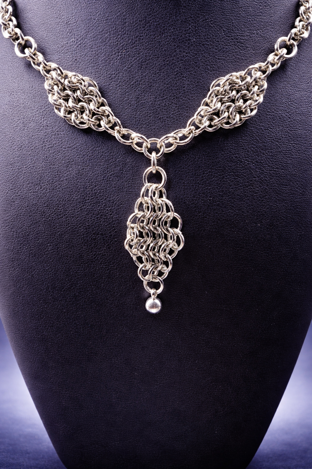 Stainless Diamond Weave Necklace*