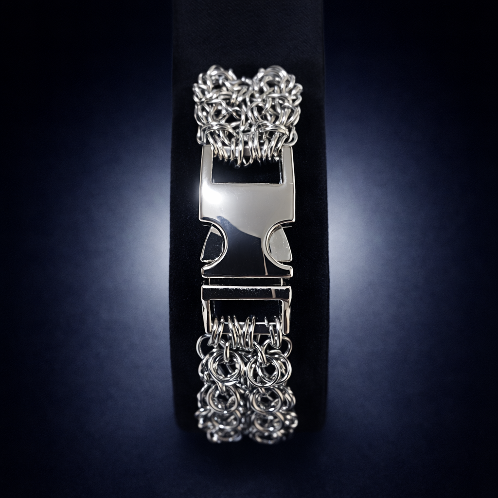 Men's Stainless Steel Shingle Bracelet 9"*