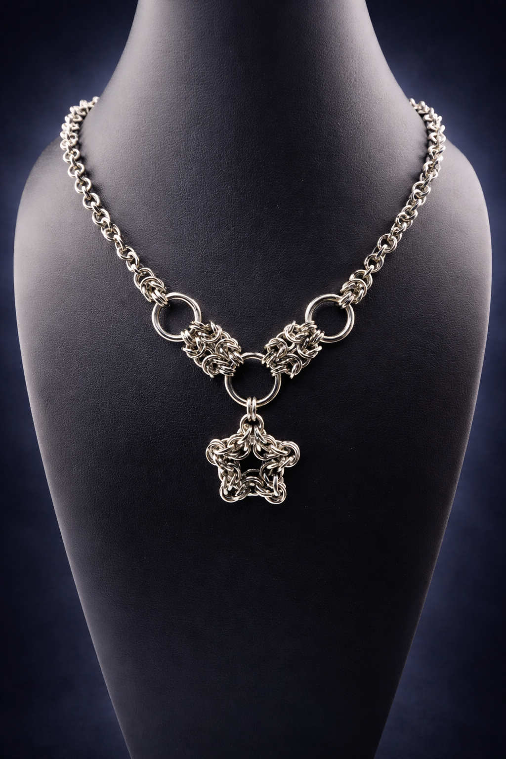 Stainless Byzantine Star Necklace*