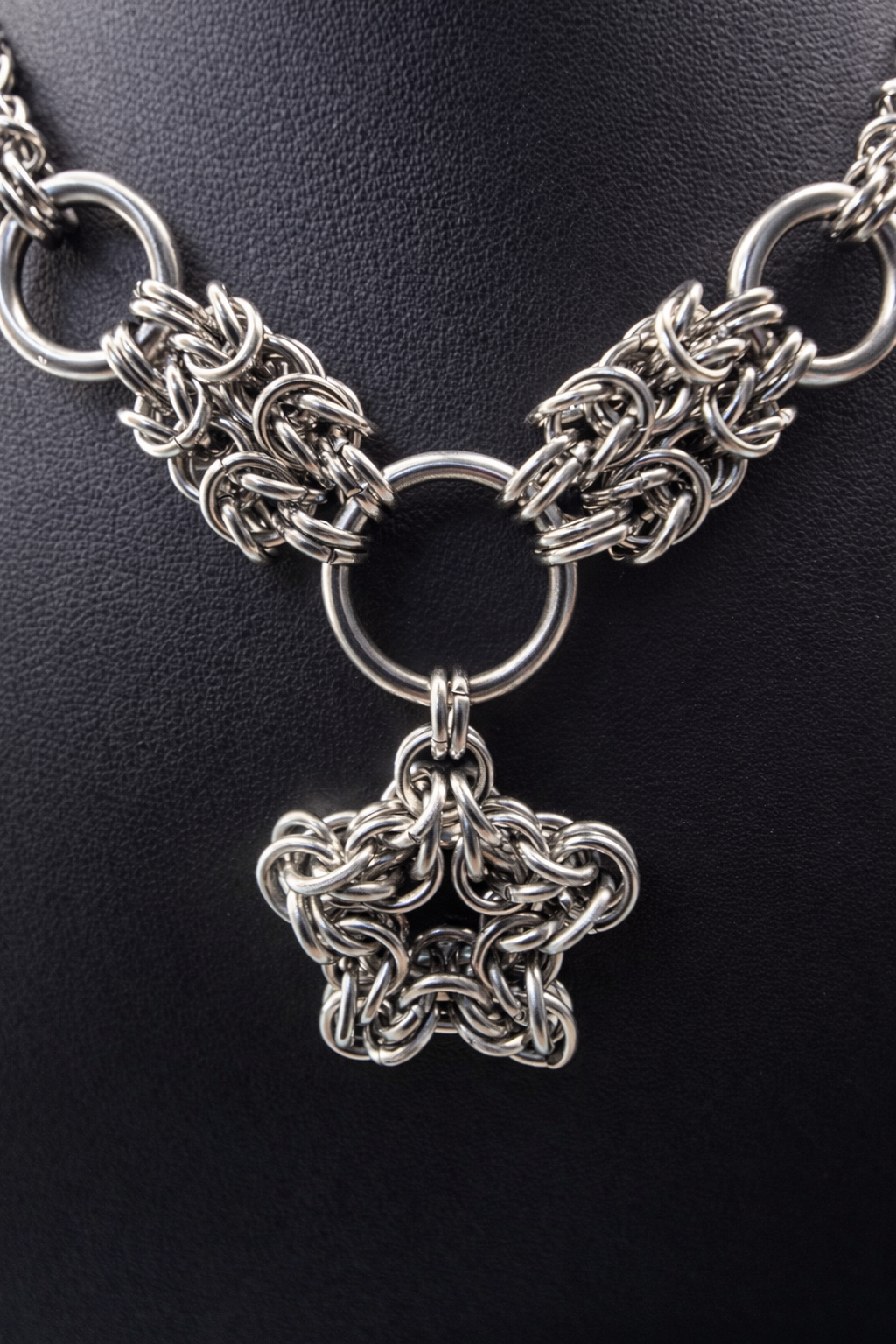 Stainless Byzantine Star Necklace*