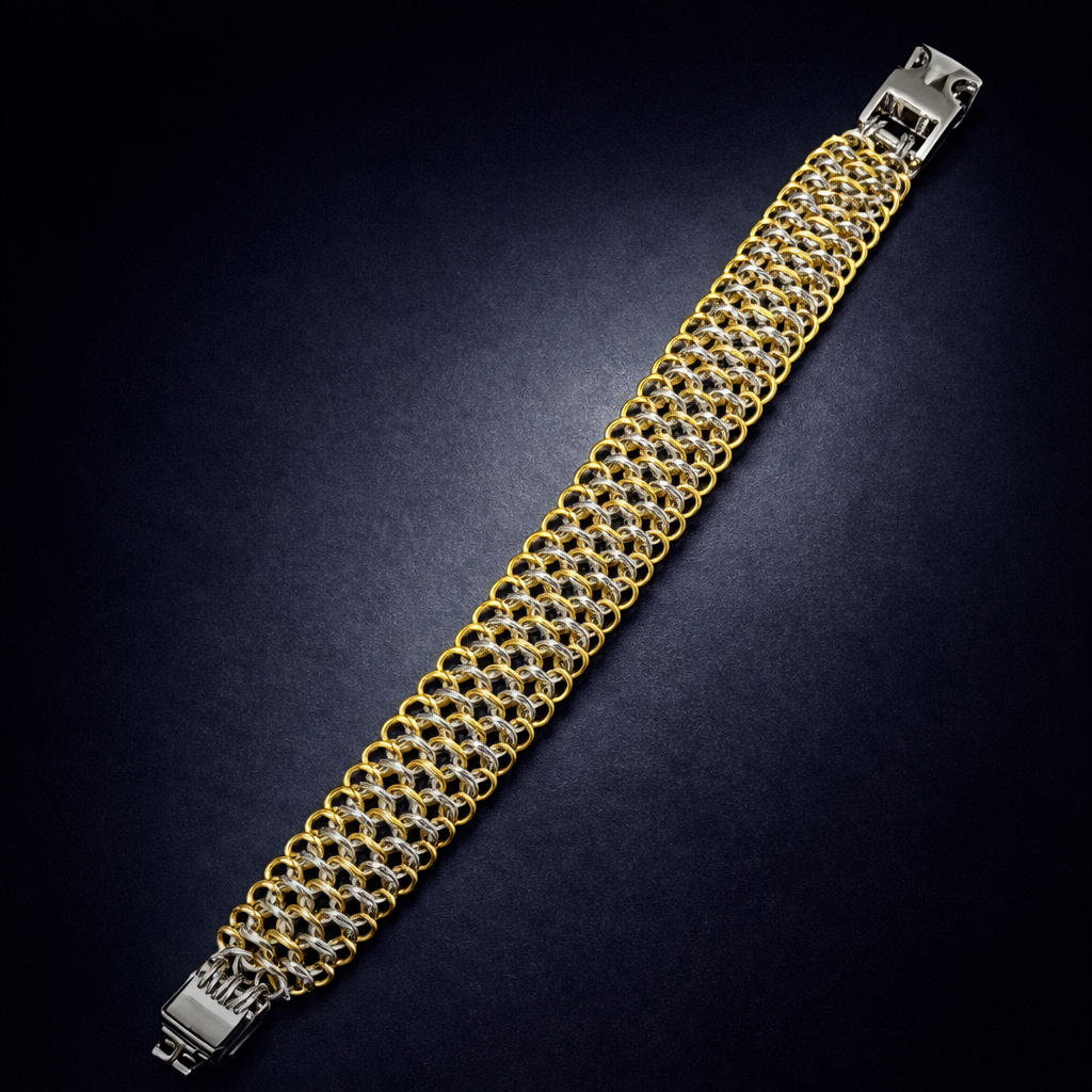 Men's Gold-plated Stainless Dragon Scale Bracelet*