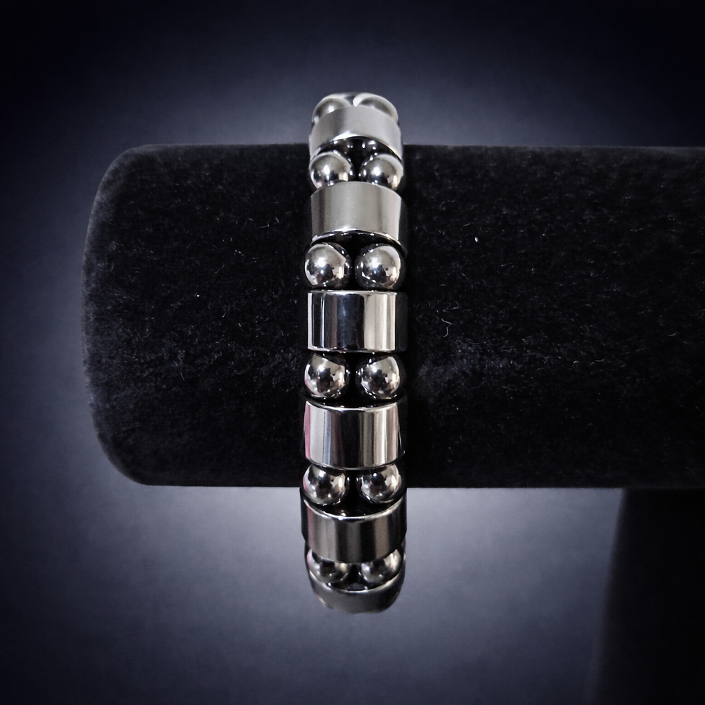 Men's Hematite Geo (stretch) Bracelet*