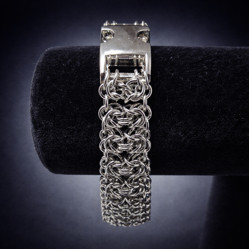 Men's Stainless Byzantine Bars Bracelet*