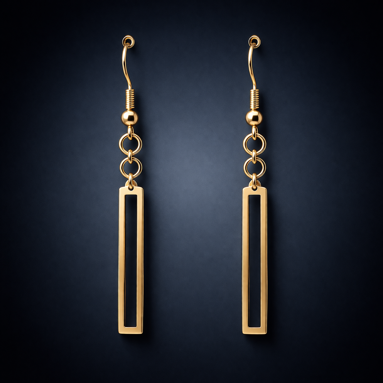 Stainless Gold-Plated Towers Earrings