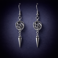 Stainless Concentric Rings w/Spikes Earrings*