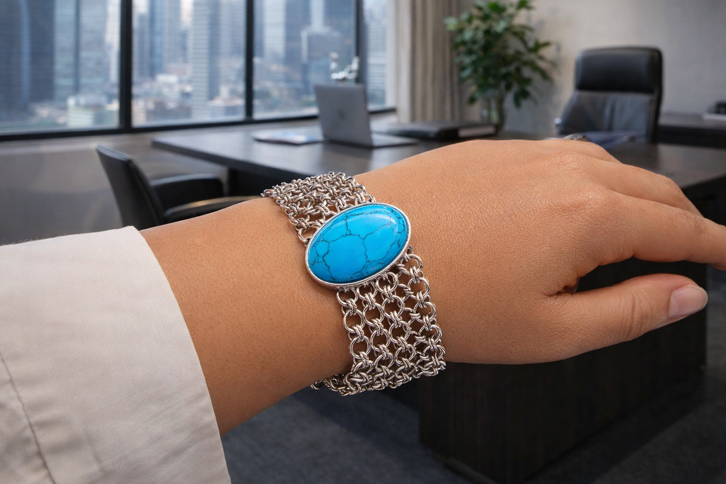 Turquoise Crest Bracelet*